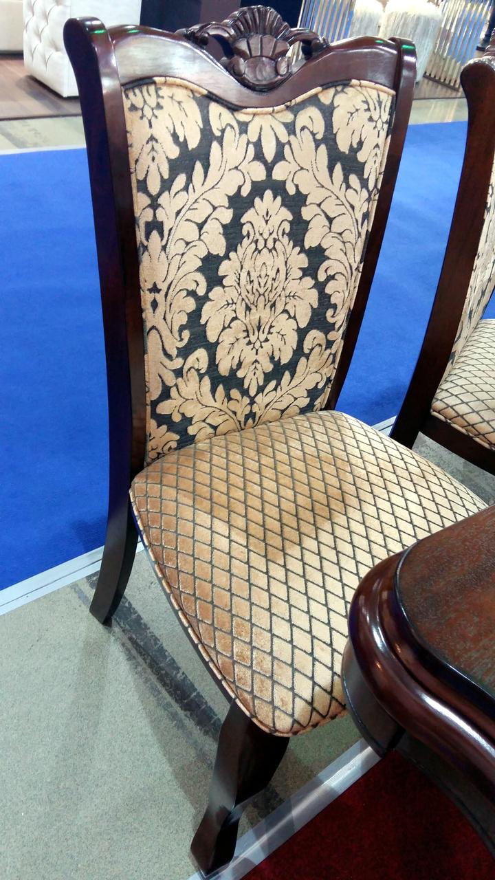 Стілець обідній дерев'яний для вітальні або кухні в класичному стилі Лісабон Sof, колір вишня