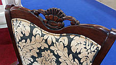 Стілець обідній з підлокітниками для вітальні або кухні в класичному стилі Лісабон Sof, колір вишня, фото 3