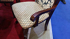 Стілець обідній з підлокітниками для вітальні або кухні в класичному стилі Лісабон Sof, колір вишня, фото 4