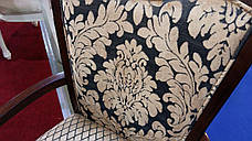 Стілець обідній з підлокітниками для вітальні або кухні в класичному стилі Лісабон Sof, колір вишня, фото 5