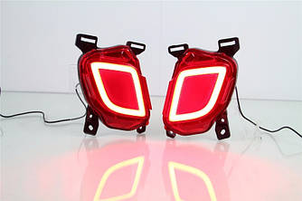 Діодна LED-оптика в задній бампер замість катафота та ПТФ Toyota Highlander XU50