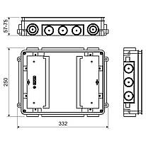 Коробка універсальна для KOPOBOX 57; 250х332 мм для монолітної підлоги 57-75 мм KUP 57_FB