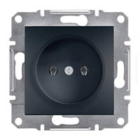 Розетка без заземлення антрацит Asfora Schneider electric EPH3000171