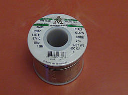 AIM припой SN63/PB37 Glow Core 2% 1,0mm 500g spool