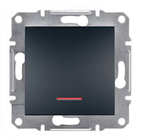 Кнопковий вимикач з підсвічуванням антрацит Asfora Schneider electric EPH1600171