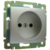Розетка без заземлення (алюміній) Legrand Valena