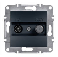 Розетка супутникова кінцева антрацит TV-SAT Asfora Schneider electric EPH3400171
