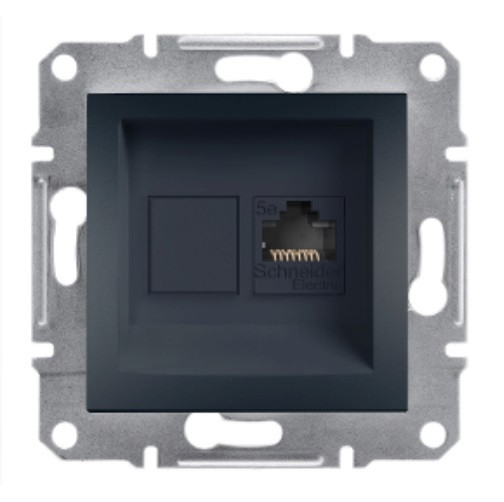 Розетка комп'ютерна антрацит Asfora Schneider electric EPH4300171