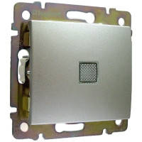 Вимикач 1-клавішний з підсвіткою (алюміній) Legrand Valena