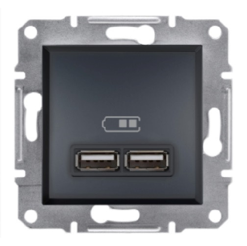 Розетка USB антрацит Schneider electriс Asfora EPH2700271