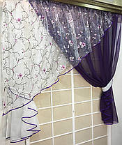 Кухонні штори "Сакура" Фіолет, фото 2