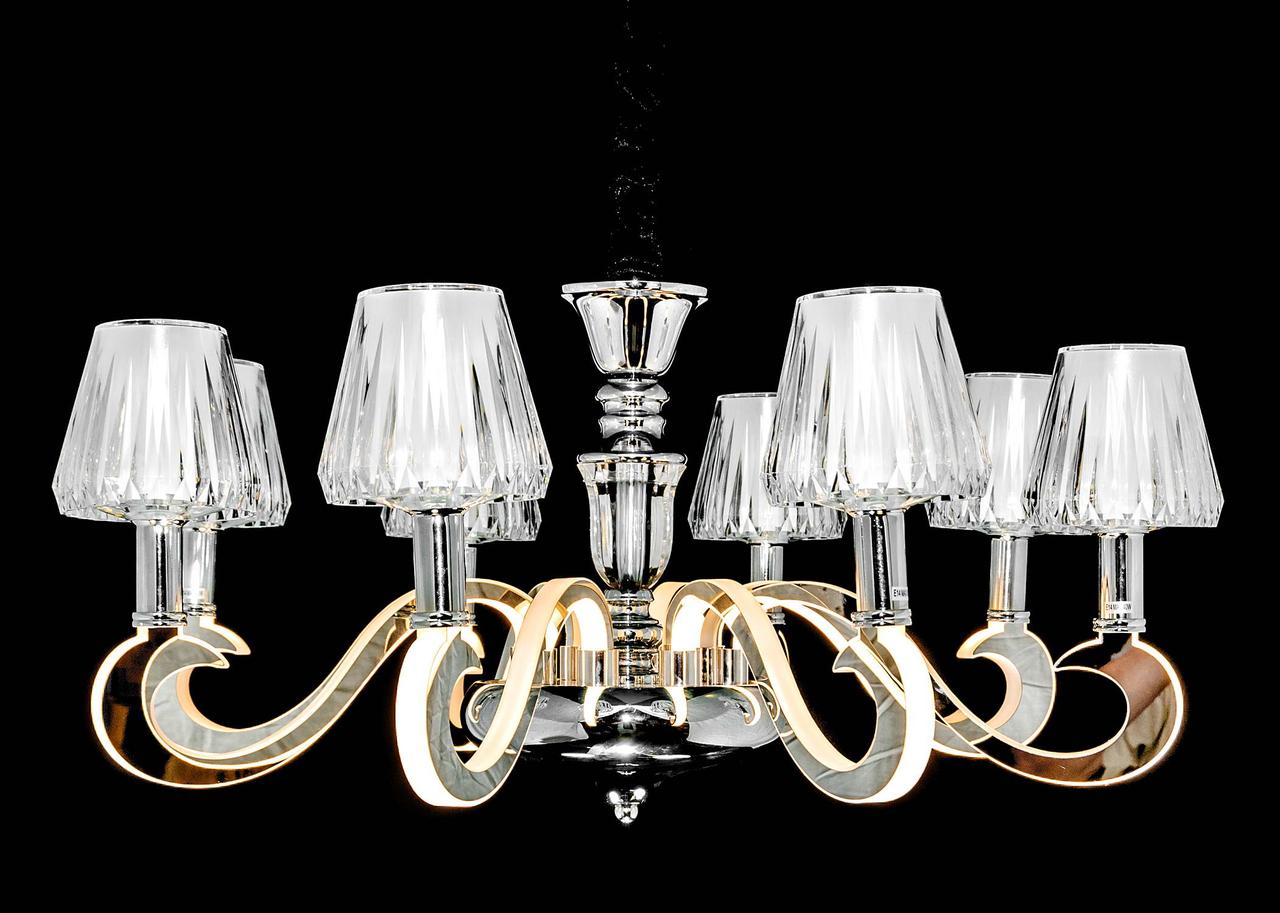Класична люстра з кришталевими плафонами 8011/8, фото 1