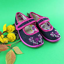 Дитячі текстильні туфлі гуртом Vitaliya Віталія Україна розміри з 23 по 27