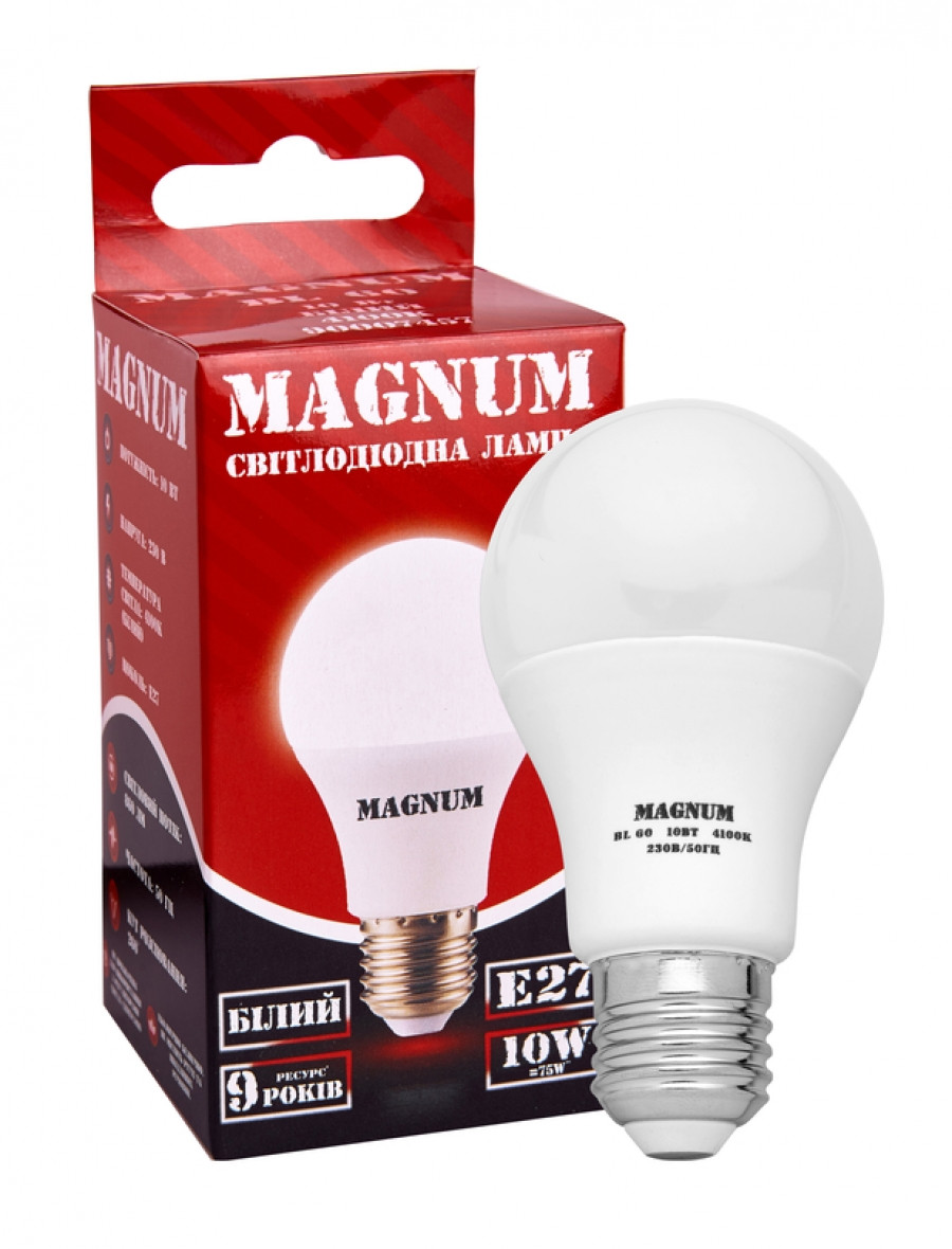 Лампа світлодіодна MAGNUM BL 60 10Вт 4100K 220В E27