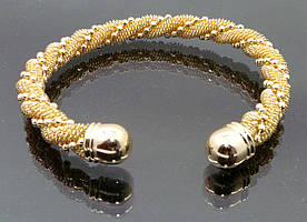Жіночий браслет ХР Gold filled 18k внутрішній діаметр 56 мм (± 2 см) х 7 мм