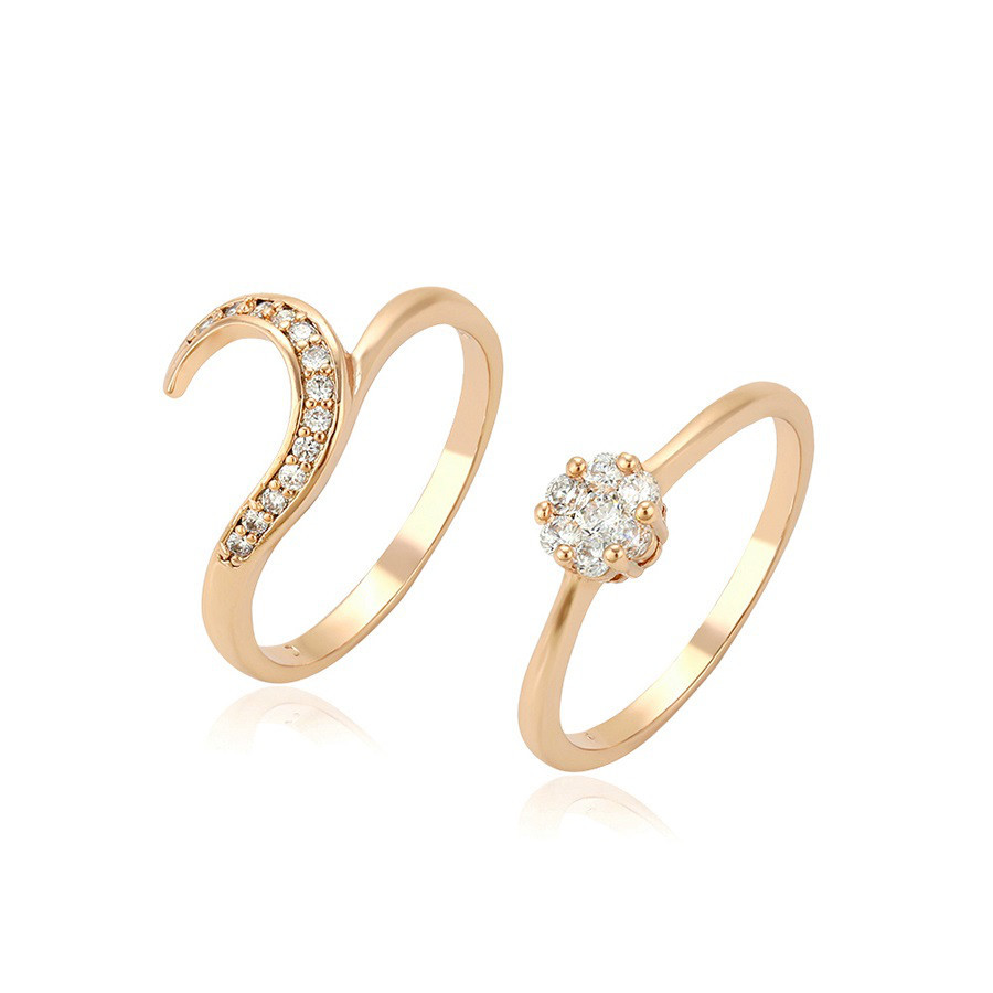 Подвійне кільце ХР Gold filled 18k р. 19