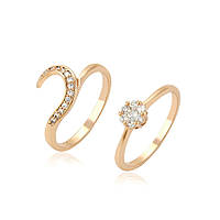 Подвійне кільце ХР Gold filled 18k р. 19