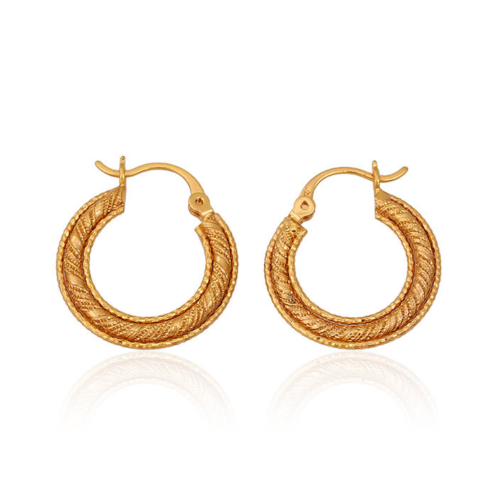 Сережки кільця ХР Gold filled 18k