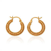 Сережки кільця ХР Gold filled 18k