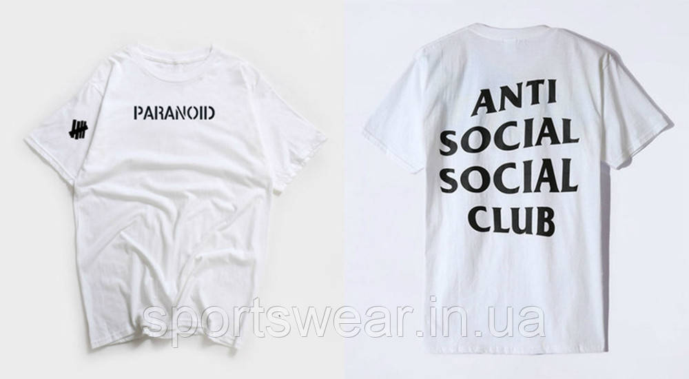 Футболка Anti Social social club біла (чоловіча,жіноча,дитяча) "" В стилі Anti Social Social Club ""