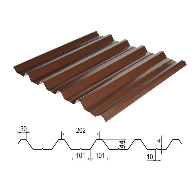 Профнастил НС-44 / RAL 1015 / 0,5 мм