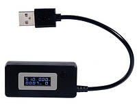 USB тестер KCX-017 тока и напряжения Белый. USB амперметр, вольтметр, емкости батарей