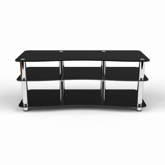 Тумба для ТБ зі скла у вітальню Лаура + (чорна) БЦ-Стіл, фото 1