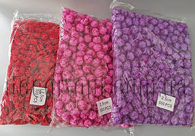 Фетрові помпони однотонні з люрексом 2,5 см/500 шт.