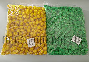 Фетрові помпони однотонні з люрексом 2,5 см/500 шт.