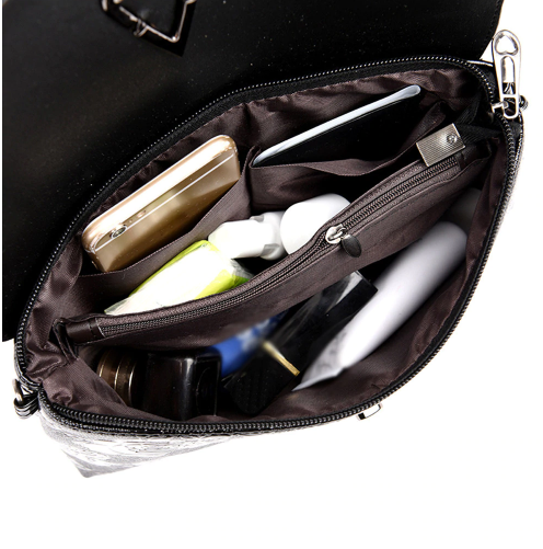Лаковая черная женская сумка клатч код 3-397 - фото 4 - id-p805128464