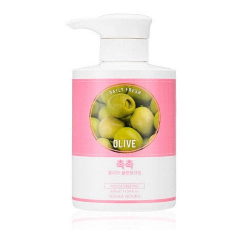 Крем для м'якого очищення шкіри з екстрактом оливи Holika Holika Daily Fresh Olive Cleansing Cream 430 мл