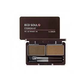 Набір тіней для брів The Saem Eco Soul Eyebrow Kit 01 Natural Brown 2x2.5 г (8806164117484)