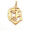 Кулон Знак Зодиака "Водолей", без камней, медицинское золото, 18К, фото 2