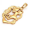 Кулон Знак Зодиака "Водолей", без камней, медицинское золото, 18К, фото 3