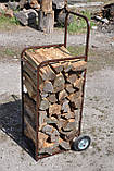 Ручний візок для дров 420x620x1100 Чорний OL065/1 Kompred, фото 6