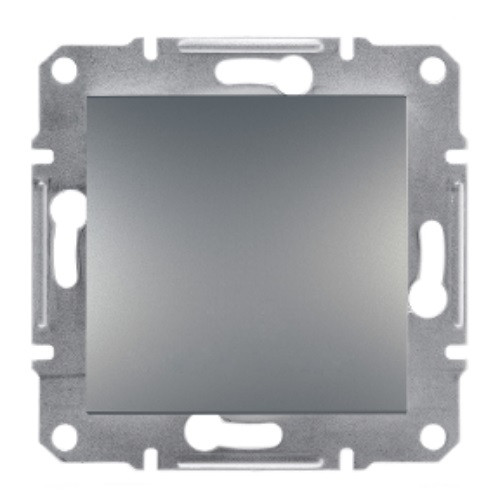 Вимикач одноклавішний сталь Asfora Schneider electric EPH0100162