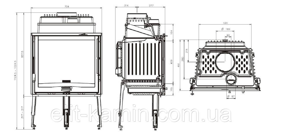 Каминная топка La Nordica Focolare 70 Piano - фото 2 - id-p67721405