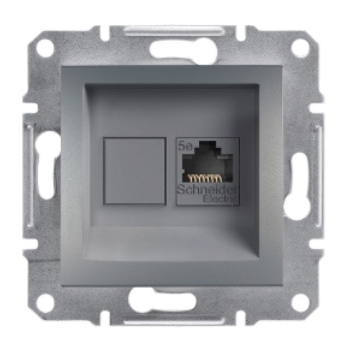 Розетка комп'ютерна сталь Asfora Schneider electric EPH4300162