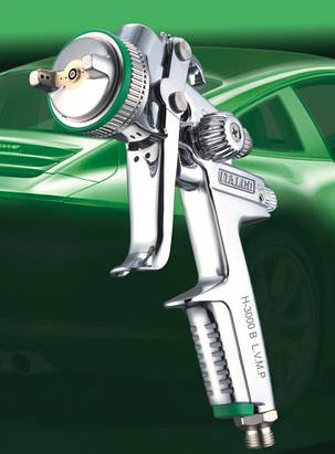 Пневматичний фарборозпилювач HVLP верх.пласт.бачок 600мл, форсунка-1,3 мм ITALCO H-3003A-1.3, фото 2