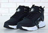 Зимові унісекс кросівки Nike Huarache X Acronym City Winter "Чорні з білим" р. 40-45, фото 4