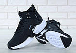 Зимові унісекс кросівки Nike Huarache X Acronym City Winter "Чорні з білим" р. 40-45, фото 6