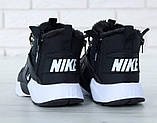 Зимові унісекс кросівки Nike Huarache X Acronym City Winter "Чорні з білим" р. 40-45, фото 8
