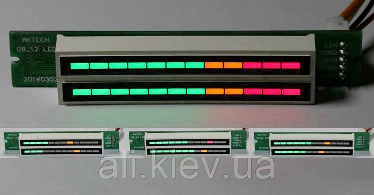 DIY Індикатор рівня сигналу для підсилювача стерео модуль 12 сегментів *2 канали