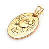 Кулон Знак Зодіаку "Рак", з напиленням, без каменів, медсплав, 18К, фото 3