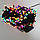 Гірлянда Нитка Семетка Перламутр LED 500 мульти, чорний дріт, фото 2