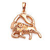 Кулон Знак Зодіаку "Овен", без каменів, медичне золото, 14К, фото 2