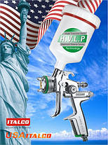 Краскопульт професійний HVLP верх.пласт.бачок 600мл, 1,4 мм ITALCO H-3003A-1.4, фото 5