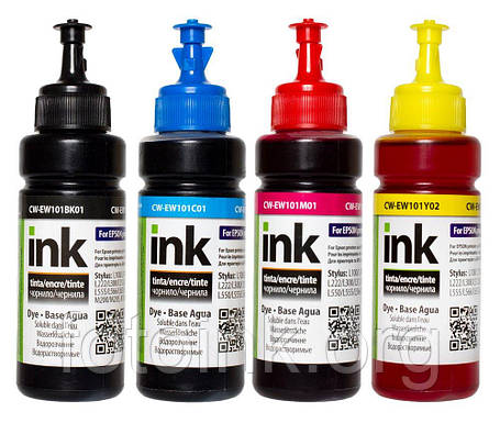 Чорнила ColorWay CW-EW101SET01 для Epson L серія, аналог 664 (4 x 100 ml), фото 1