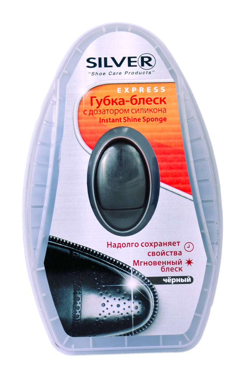 

Губка-блеск с дозатором силикона Silver "Express" 6 ml (цвет чёрный)