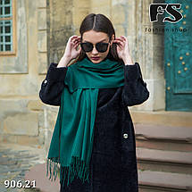 Вовняний стильний шарф із пашміни, фото 3